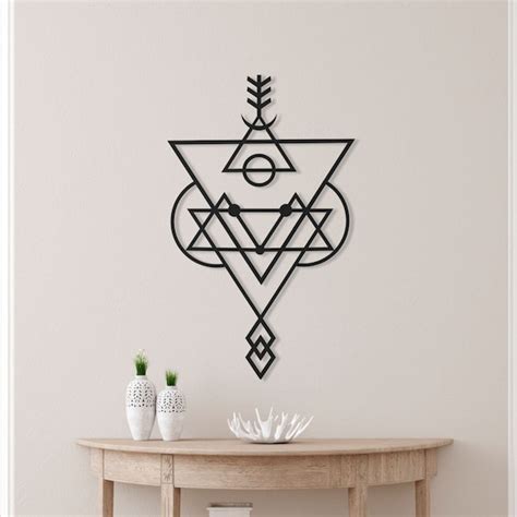 Geometric Metal Wall Art - Etsy