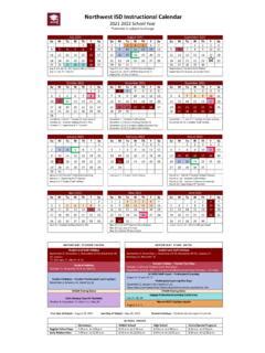 Northwest ISD Instructional Calendar - nisdtx.org / northwest-isd ...