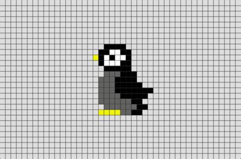 Penguin Pixel Art Hama Beads Patterns, Beading Patterns, Minecraft Pixel Art, Pixel Pixel ...