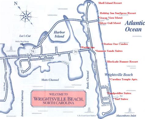 Location of hotels at wrightsville Beach