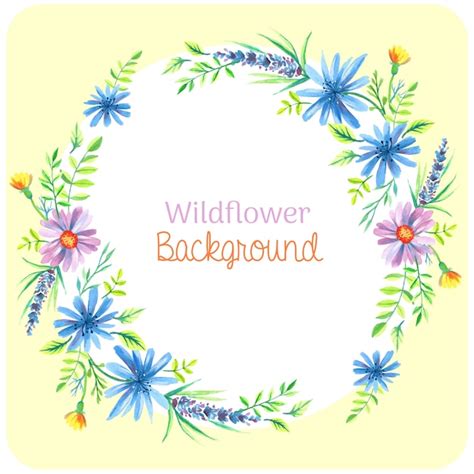 Premium Vector | Wildflower watercolor background