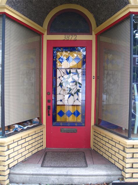 Stained Glass Door | Pretty stained glass door at the entran… | Flickr