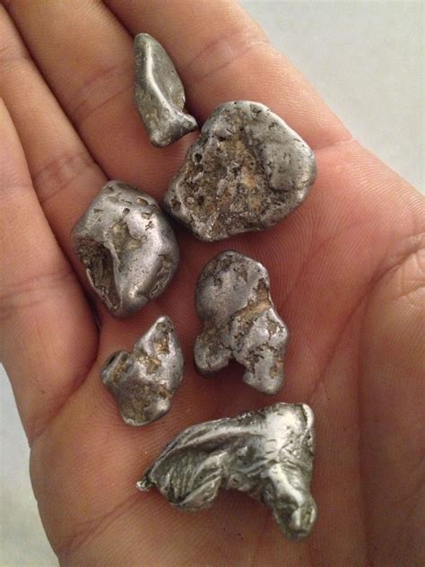 Handful of placer platinum from Washington state. | Minerals and gemstones, Raw gemstones rocks ...