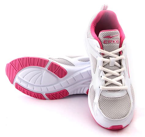 Shop ERKE Women White & Rose Running Shoes Online - Shopclues