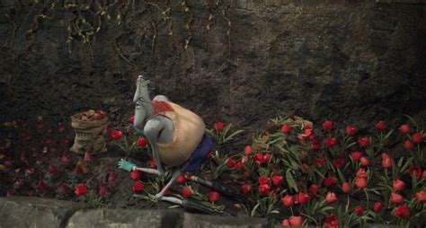 At the end of Coraline, Mr. Bobinsky is seen replacing the tulip with beets in the garden : r ...