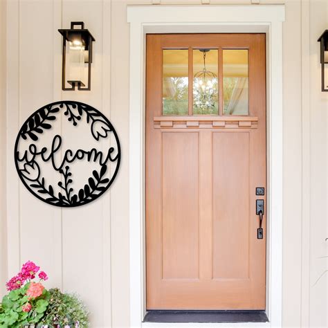 Welcome Sign Welcome Porch Sign Metal Welcome Sign Metal Welcome Door ...