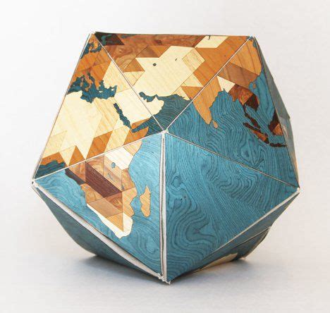 Dymaxion Woodocan World by Nicole Santucci and Woodcut Maps | Buckminster fuller, Interactive ...