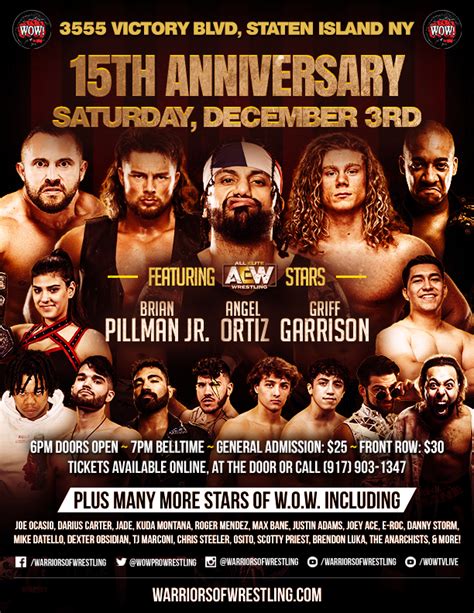 Warriors of Wrestling Returns to Staten Island for 15th Anniversary Card – Brooklyn Sports World ...