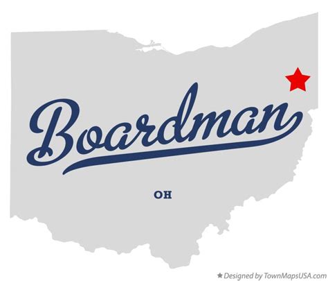 Map of Boardman, OH, Ohio