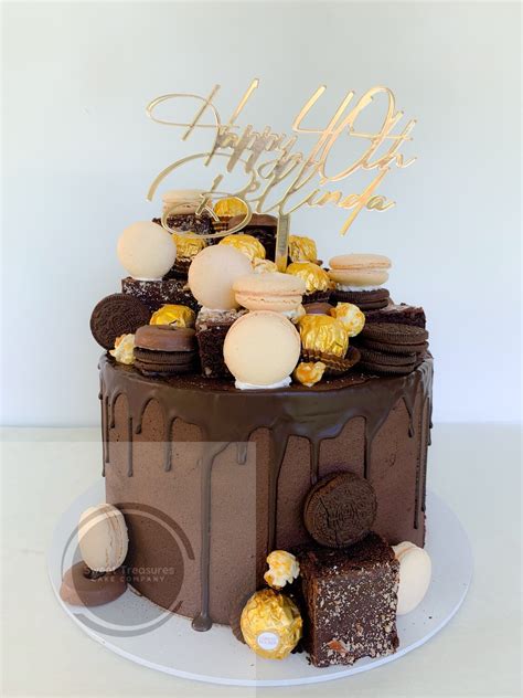 Chocolate drip birthday cake