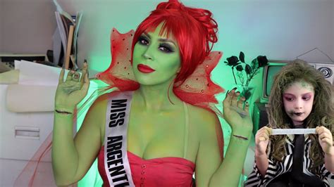 Miss Argentina Halloween makeup tutorial Beetlejuice - YouTube