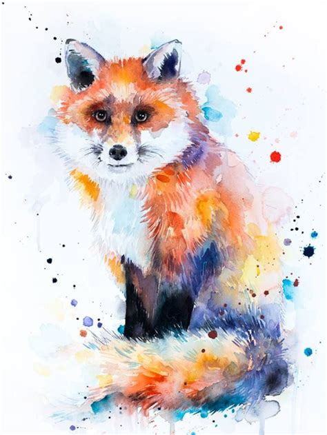 Fox Painting in 2021 | Fox watercolor, Animal paintings, Fox watercolor painting