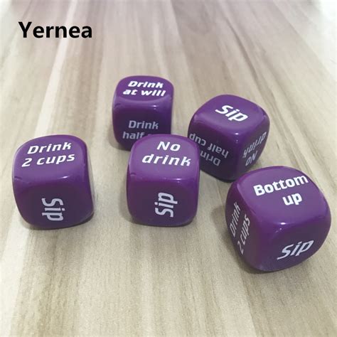 25mm 2Pcs/Lot Drinking Dice Acrylic Purple Round Corner Hexahedron Drinking Dice Portable Table ...