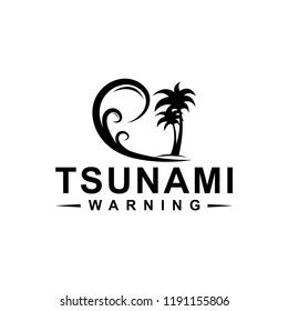 Tsunami Logo Design Vector Icon Template Stock Vector (Royalty Free ...