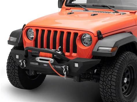 Jeep Wrangler Front Winch Bumper with LED Lights (18-24 Jeep Wrangler JL) - Free Shipping