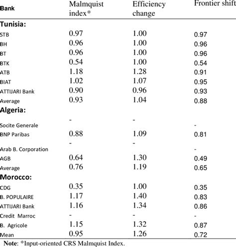 Efficiency and Productivity Changes (2009-2007) | Download Table