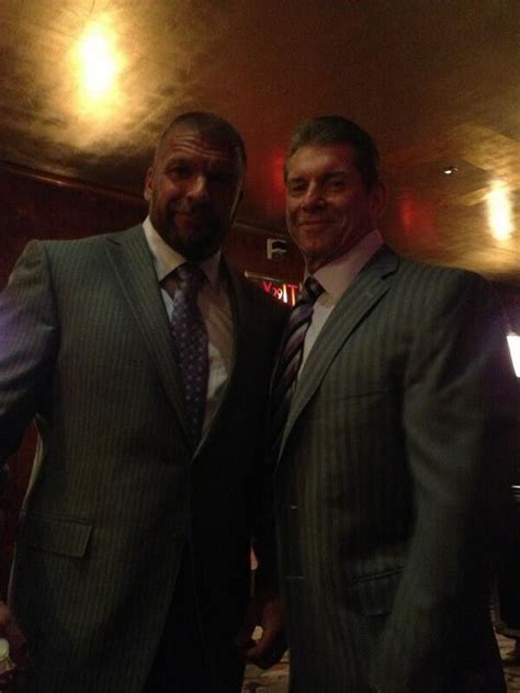 via twitter.com Vince Mcmahon, Triple H, Pro Wrestling, Backstage, Wwe ...