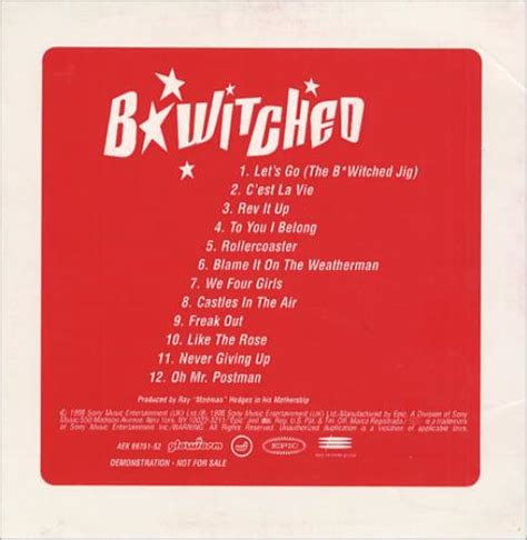 B*Witched B*witched US Promo CD album (CDLP) (131873)