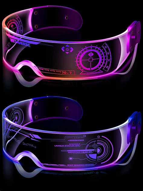 TOODOO Flashing Lightweight LED Glasses, 2-Pack