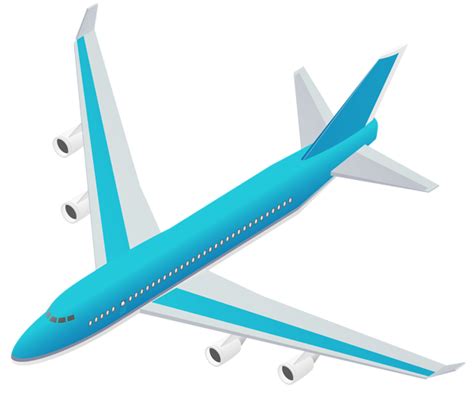 Blue Airplane Transparent PNG Vector Clipart | Clip art, Paper plane ...