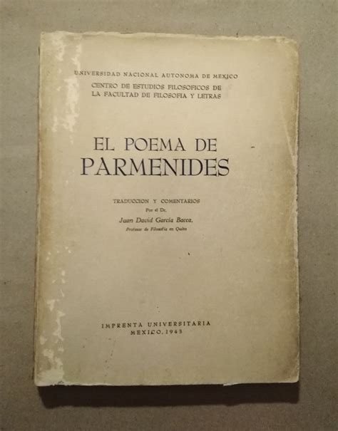 El poema de Parménides – Siranda