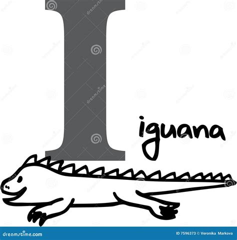 Animal Alphabet I (iguana) Stock Photos - Image: 7596373