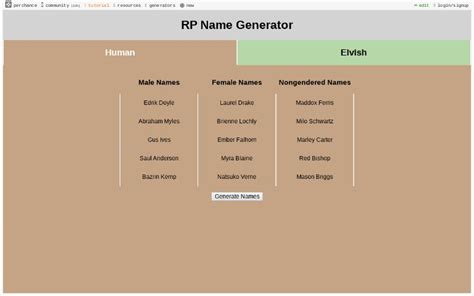 RP Name Generator