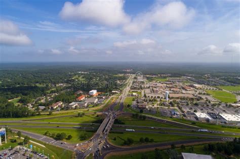 Aerial View of the First Diverging Diamond Interchange on the Alabama Gulf Coast Stock Image ...