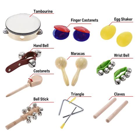 10pcs Musical Instruments Percussion Toy Kit Rhythm Band Set Including ...