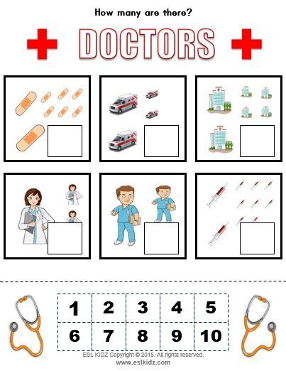 Formidable Doctor Printables For Preschool W Words Kids