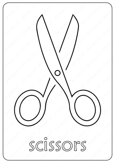 Printable Scissors Outline Coloring Pages free #printable #scissors # ...