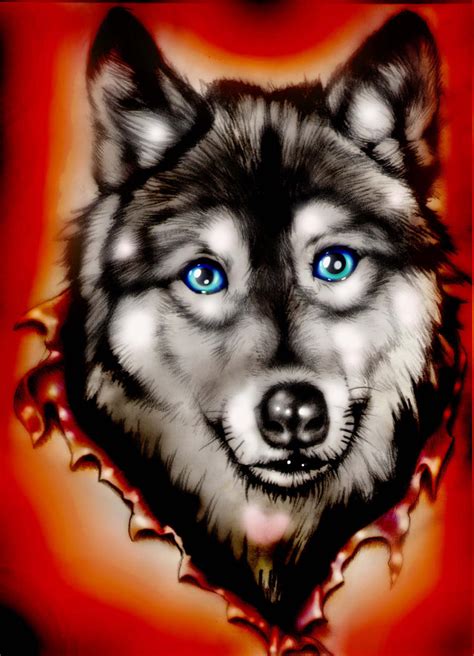 Blue eyed wolf by phoenixbay on DeviantArt