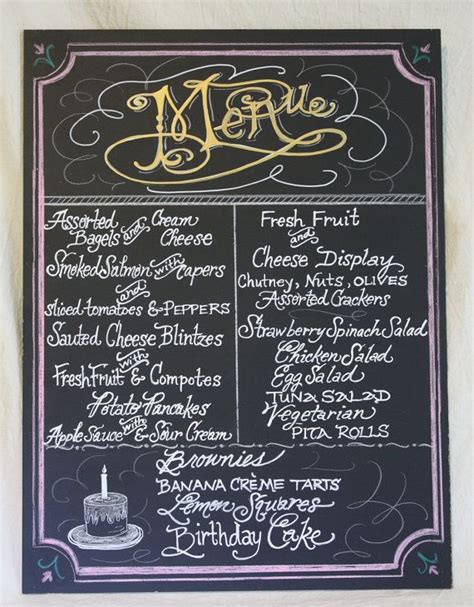 Chalkboard Art MENU Sign for your Wedding or by watermelonstand, $120. ...