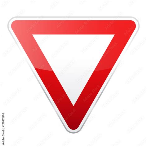 Road red sign on white background. Road traffic control.Lane usage ...