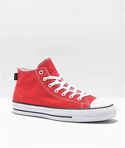 Converse Chuck Taylor All Star Pro Mid Red Skate Shoes