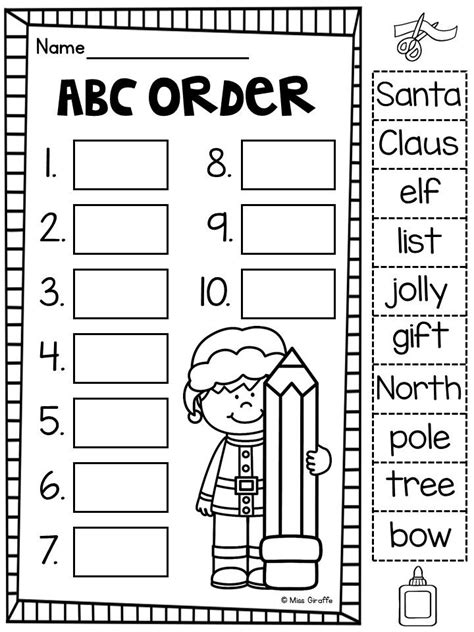 Christmas Worksheets For 1st Grade Reading