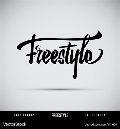 Freestyle hand lettering - handmade calligraphy Vector Image