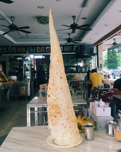 Saturday tea time at Restauran Salim. Is this the tallest roti tissue in KK??? Some call it Roti ...