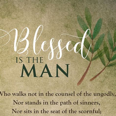 Psalm 1:1-3 Blessed is the Man Shall Prosper - Etsy | Happy sunday quotes, Fathers day verses ...