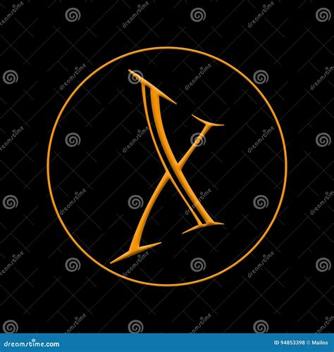 Letter of the Alphabet on a Black Background Stock Illustration - Illustration of concept ...