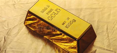 Bar of gold close-up stock photo. Image of bank, rich - 128124534