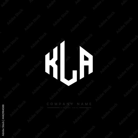 KLA letter logo design with polygon shape. KLA polygon logo monogram. KLA cube logo design. KLA ...