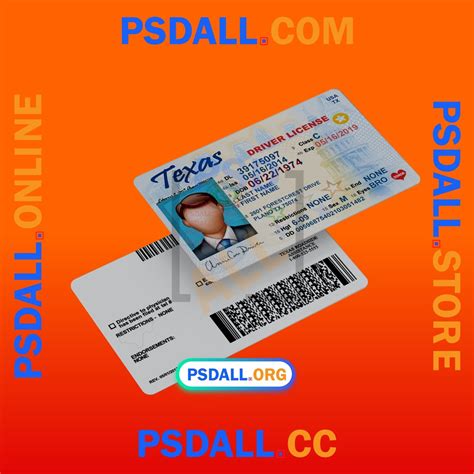 Texas Driver License PSD Template V1 - psdall.org