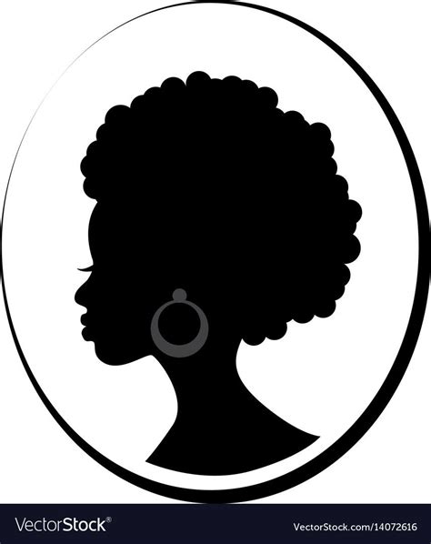 Head in profile of a beautiful african black woman on white background In a thin frame. Download ...