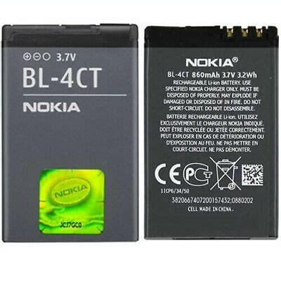 Nokia BL-4CT Battery 860mAh For Nokia 2720 5310 5630 6600 7210 Slide 7230 X3 | eBay