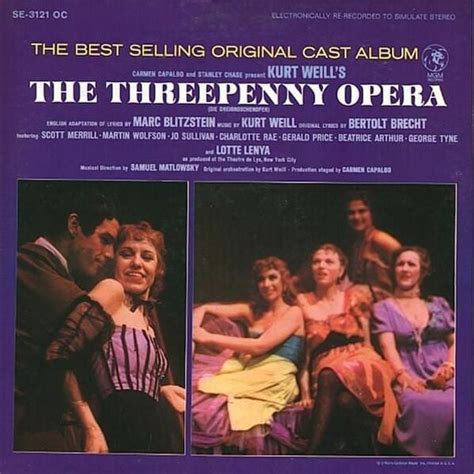 Jo Sullivan, Kurt Weill, & Lotte Lenya - The Threepenny Opera (Original Off-Broadway Cast ...