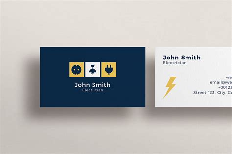 Electrician Business Card Template - Pixfiniti.gr