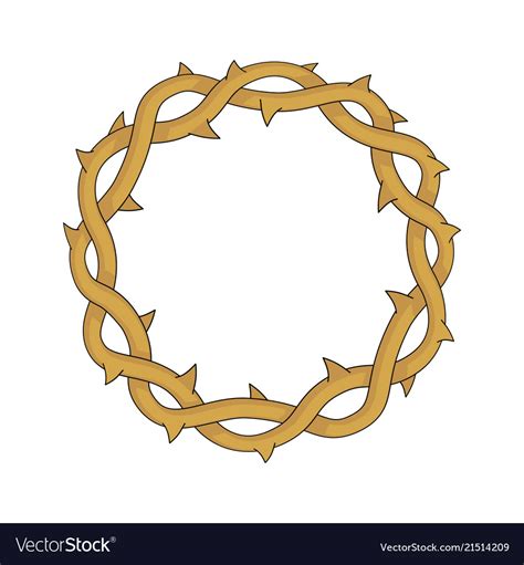 Crown of thorns easter religious symbol Royalty Free Vector
