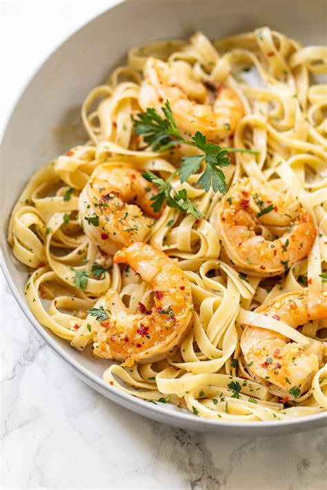 Garlic Butter Shrimp Pasta - Familystyle Food