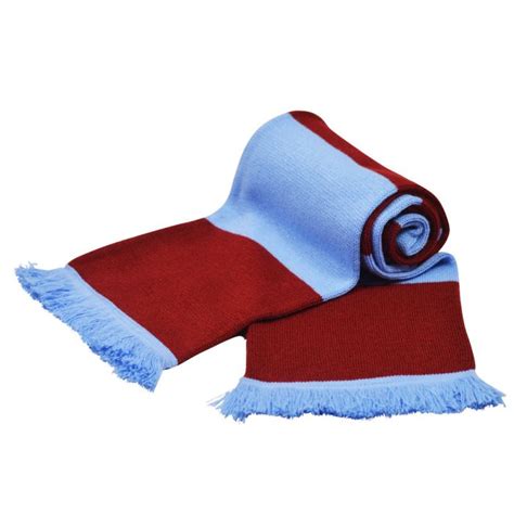 Claret and Blue Bar Retro Football Scarf - TOFFS